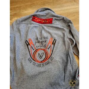 Women's repurposed upcycled patchwork boho Hippie shirt xlg button down ooak